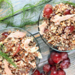 Chicken Quinoa Salad with Grapes, Fennel, and Honey Dijon Dressing