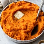 Mashed sweet potatoes